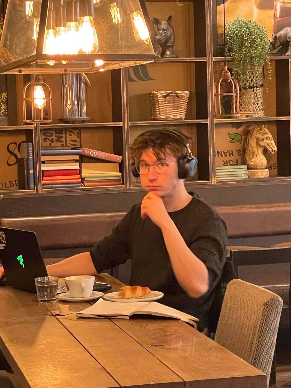 A fun little picture of me mid crossaint eating