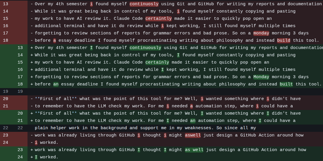 LLM-powered Grammar Checker as a GitHub Action